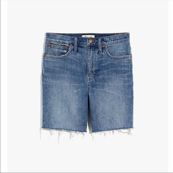 MADEWELL High-Rise Mid-Length Denim Shorts,Gosford - Picture 1 of 1